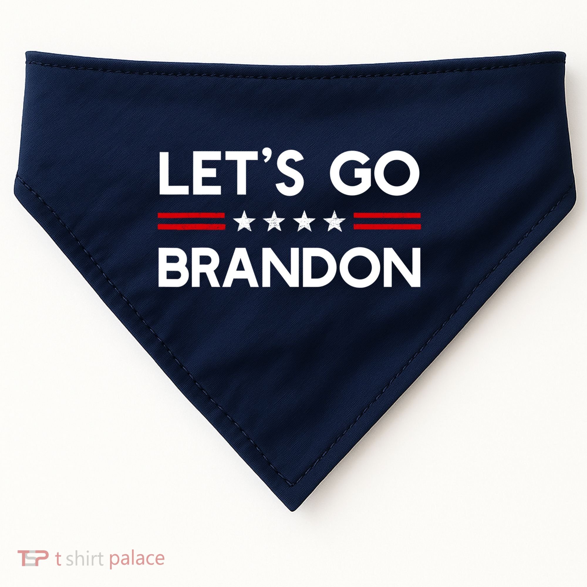 Let’S Go Brandon Conservative Us Flag Gift USA-Made Doggie Bandana
