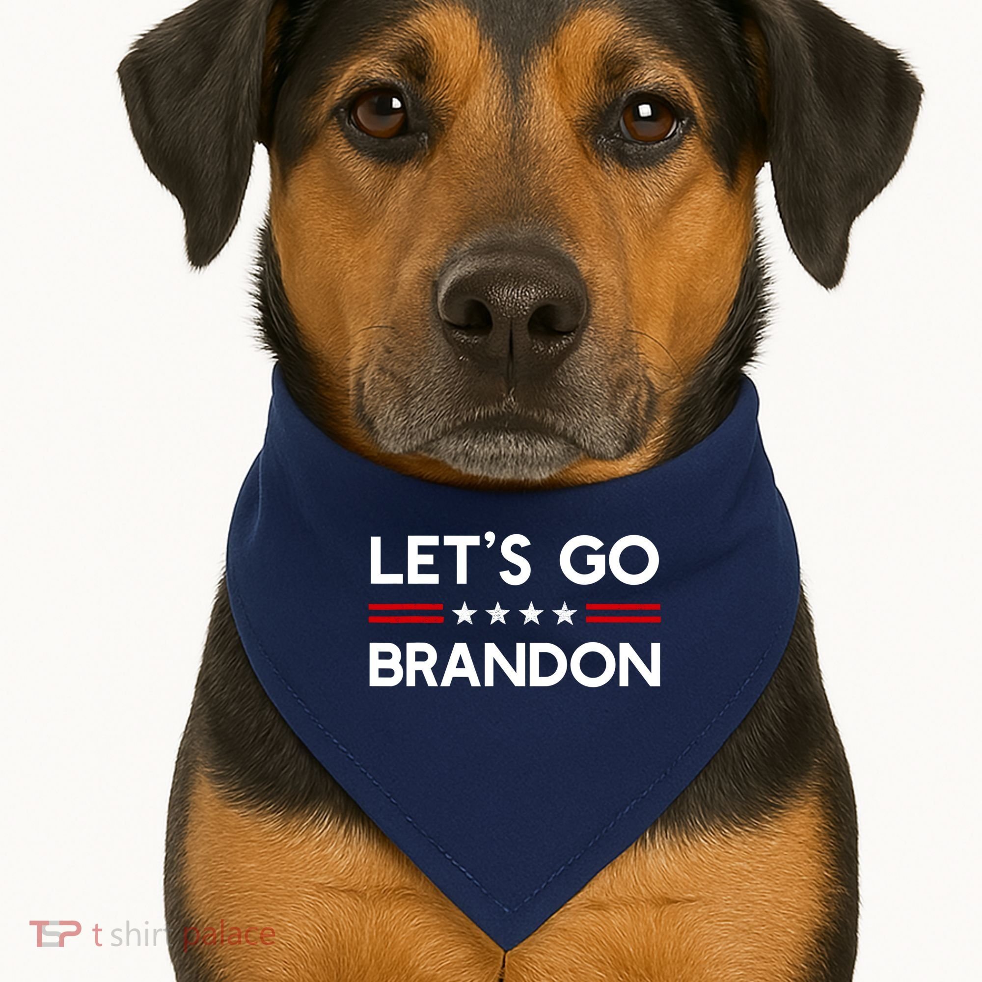 Let’S Go Brandon Conservative Us Flag Gift USA-Made Doggie Bandana