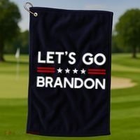 Let’S Go Brandon Conservative Us Flag Gift Golf Towel thumb 1