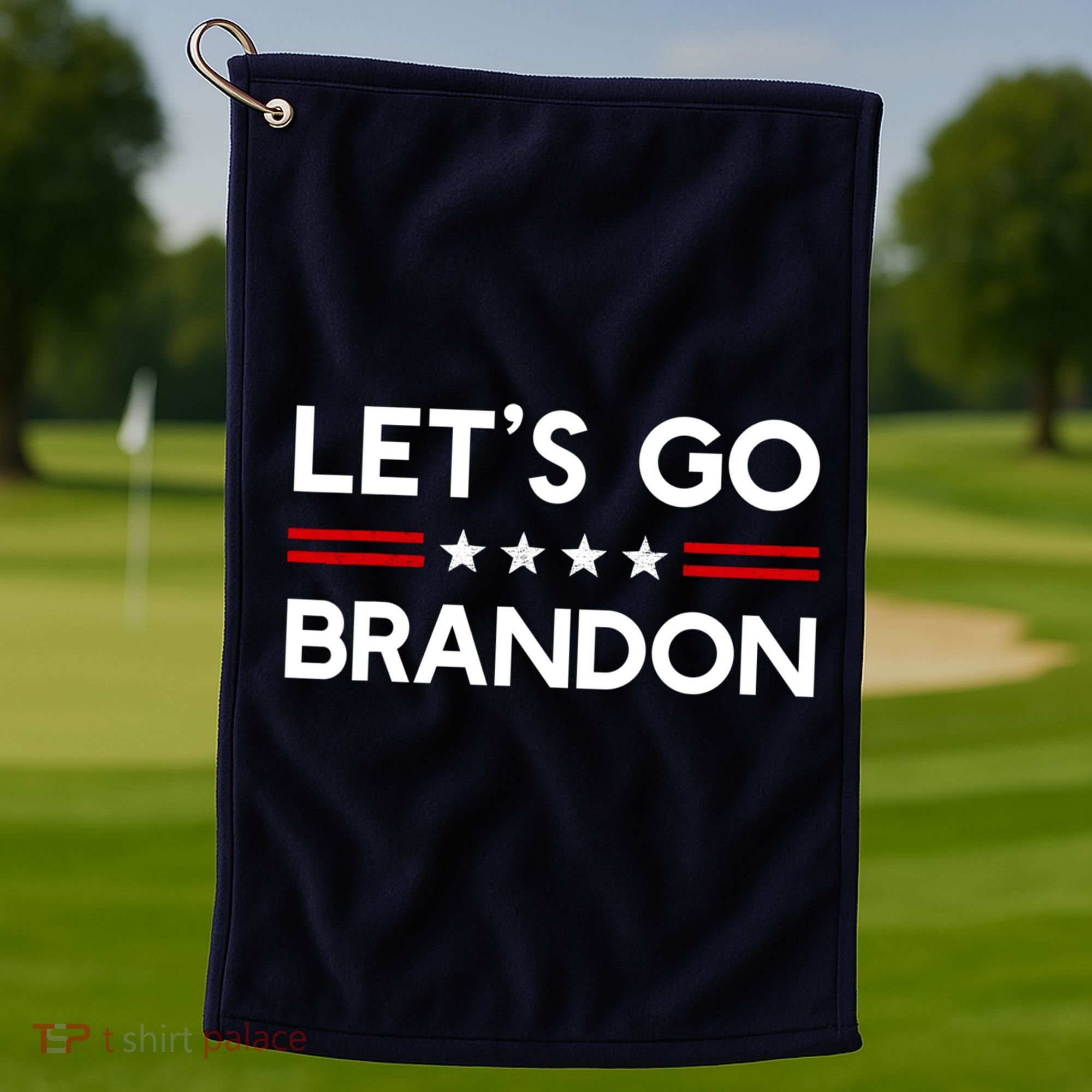 Let’S Go Brandon Conservative Us Flag Gift Golf Towel