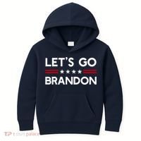 Let’S Go Brandon Conservative Us Flag Gift Kids Hoodie thumb 0
