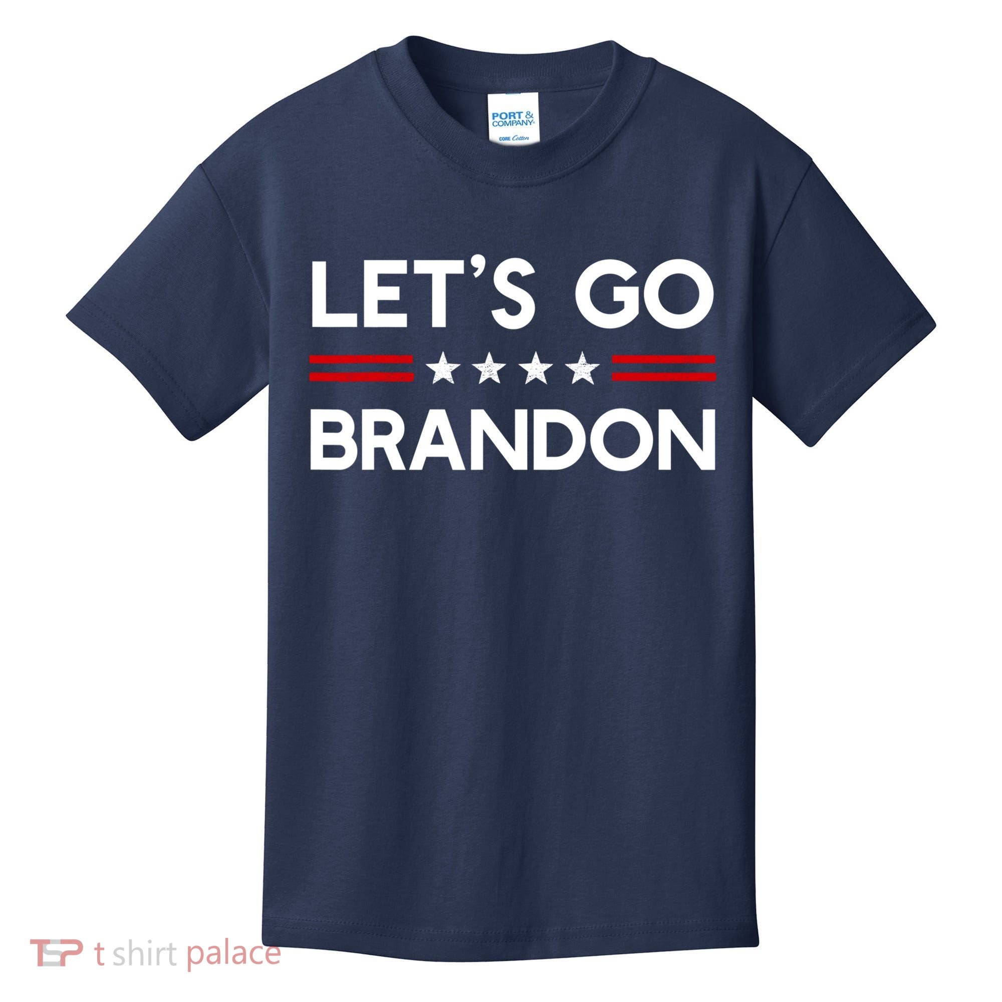 Let’S Go Brandon Conservative Us Flag Gift Kids T-Shirt