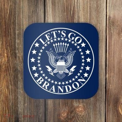 Let's Go Brandon American Seal Coaster