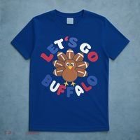 Lets Go Buffalo Turkey Football Thanksgiving Funny Funny T-Shirt thumb 5