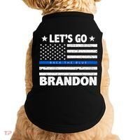 Let's Go Brandon Blue Thin Line Back The Blue FJB Chant Doggie Tank thumb 0