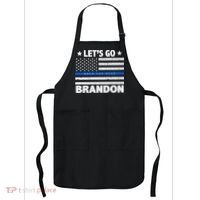 Let's Go Brandon Blue Thin Line Back The Blue FJB Chant Apron thumb 0