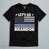 Let's Go Brandon Blue Thin Line Back The Blue FJB Chant T-Shirt thumb 5