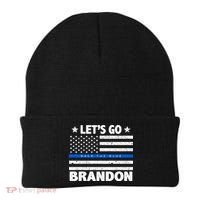 Let's Go Brandon Blue Thin Line Back The Blue FJB Chant Beanie thumb 0