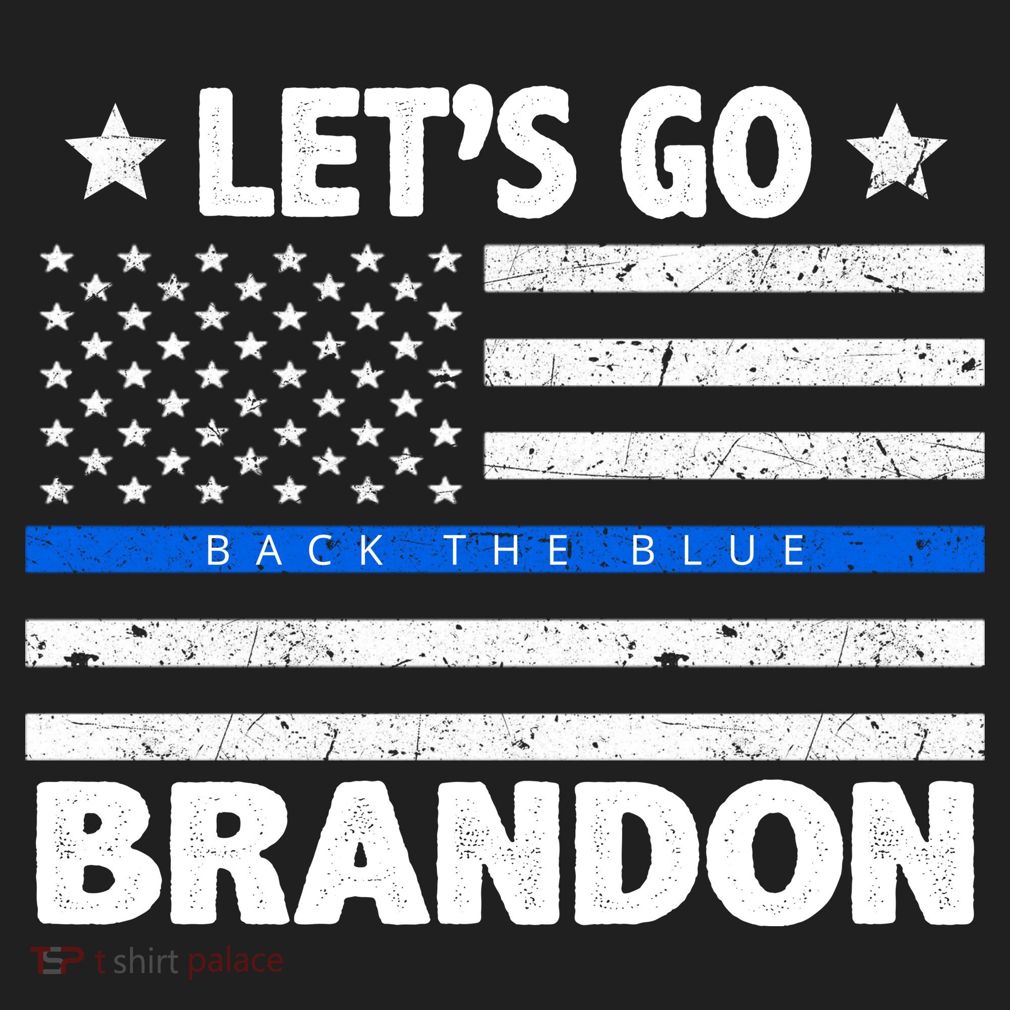 Let's Go Brandon Blue Thin Line Back The Blue FJB Chant Beanie