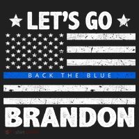 Let's Go Brandon Blue Thin Line Back The Blue FJB Chant Tumbler thumb 3