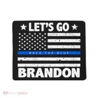 Let's Go Brandon Blue Thin Line Back The Blue FJB Chant Mousepad thumb 0