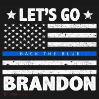 Let's Go Brandon Blue Thin Line Back The Blue FJB Chant Mousepad thumb 1
