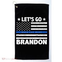 Let's Go Brandon Blue Thin Line Back The Blue FJB Chant Golf Towel thumb 0