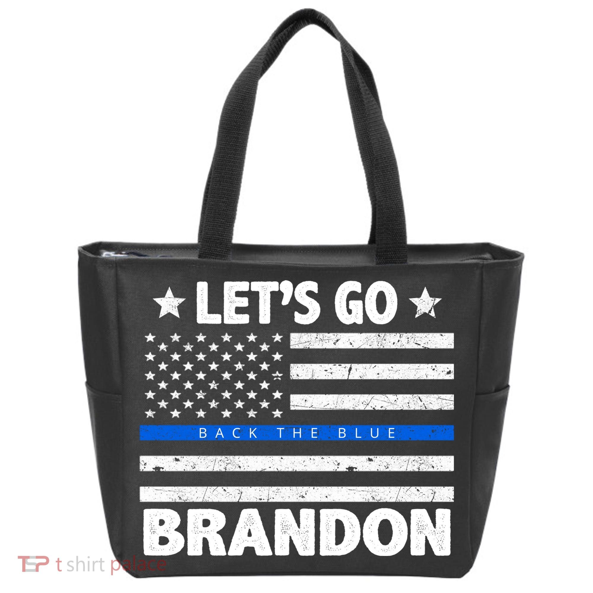 Let's Go Brandon Blue Thin Line Back The Blue FJB Chant Tote Bag
