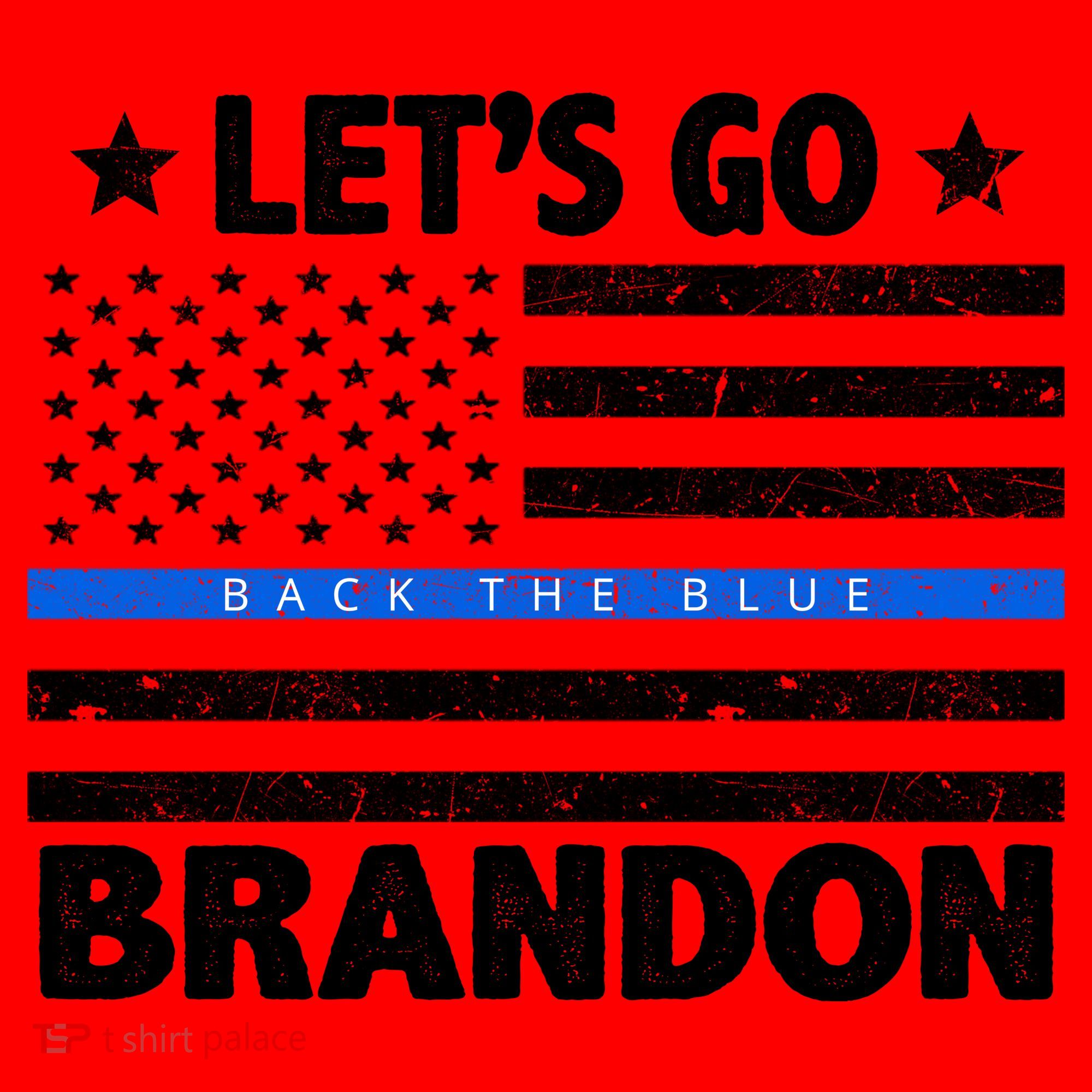 Let's Go Brandon Blue Thin Line Back The Blue FJB Chant Santa Hat