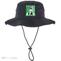 Lets Go Brandon St Patrick's Day Trump America Flag Clover Bucket Hat thumb 0