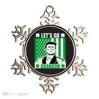 Lets Go Brandon St Patrick's Day Trump America Flag Clover Ornament thumb 0