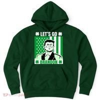 Lets Go Brandon St Patrick's Day Trump America Flag Clover Hoodie thumb 0