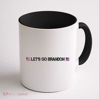 Let's Go Brandon Simple USA Flag Logo Coffee Mug thumb 1