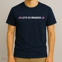 Let's Go Brandon Simple USA Flag Logo T-Shirt thumb 3