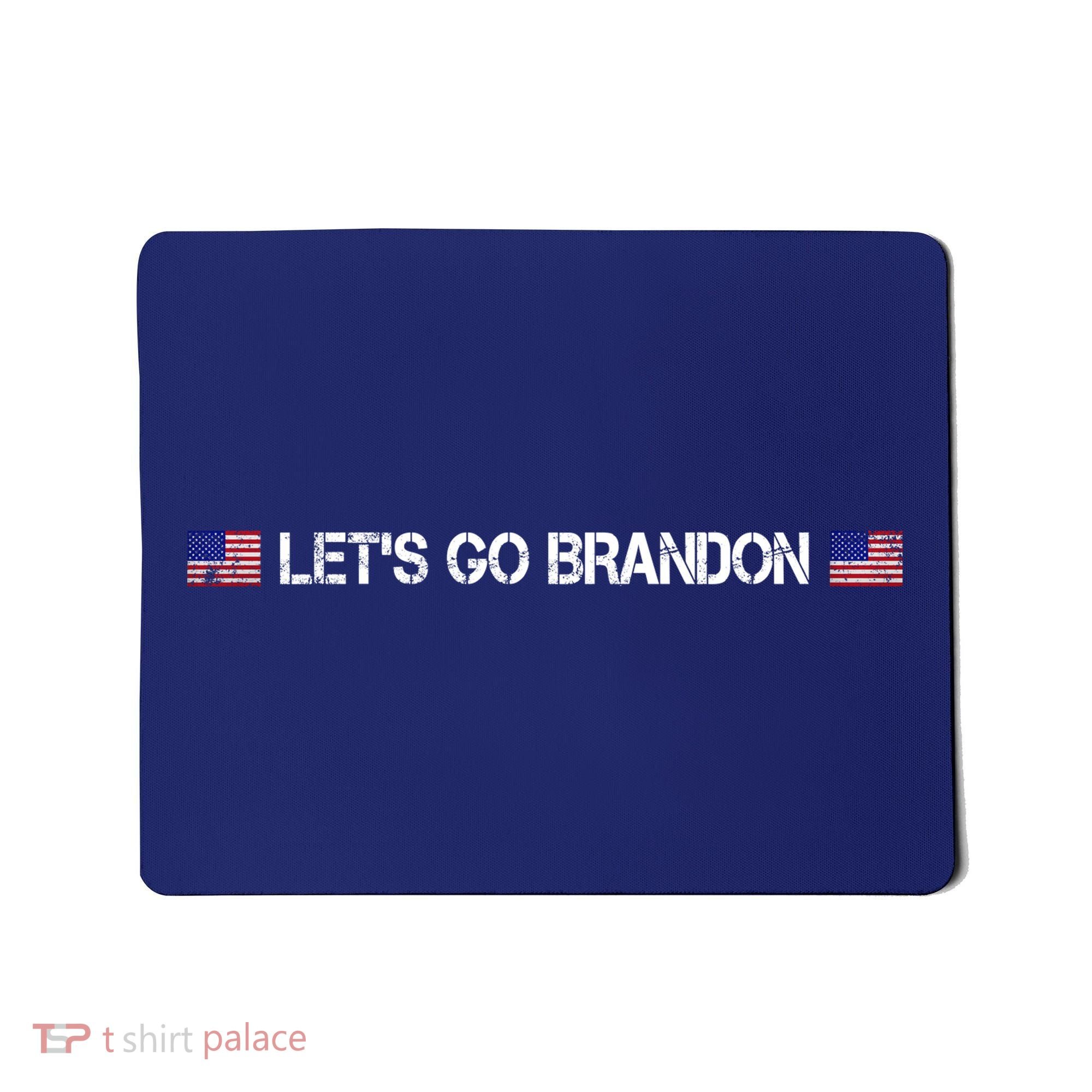 Let's Go Brandon Simple USA Flag Logo Mousepad