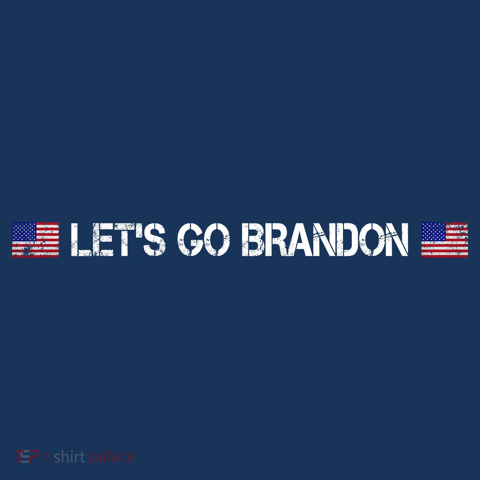 Let's Go Brandon Simple USA Flag Logo Women's Tank Top