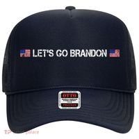 Let's Go Brandon Simple USA Flag Logo Hat thumb 0