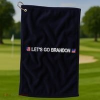 Let's Go Brandon Simple USA Flag Logo Golf Towel thumb 1