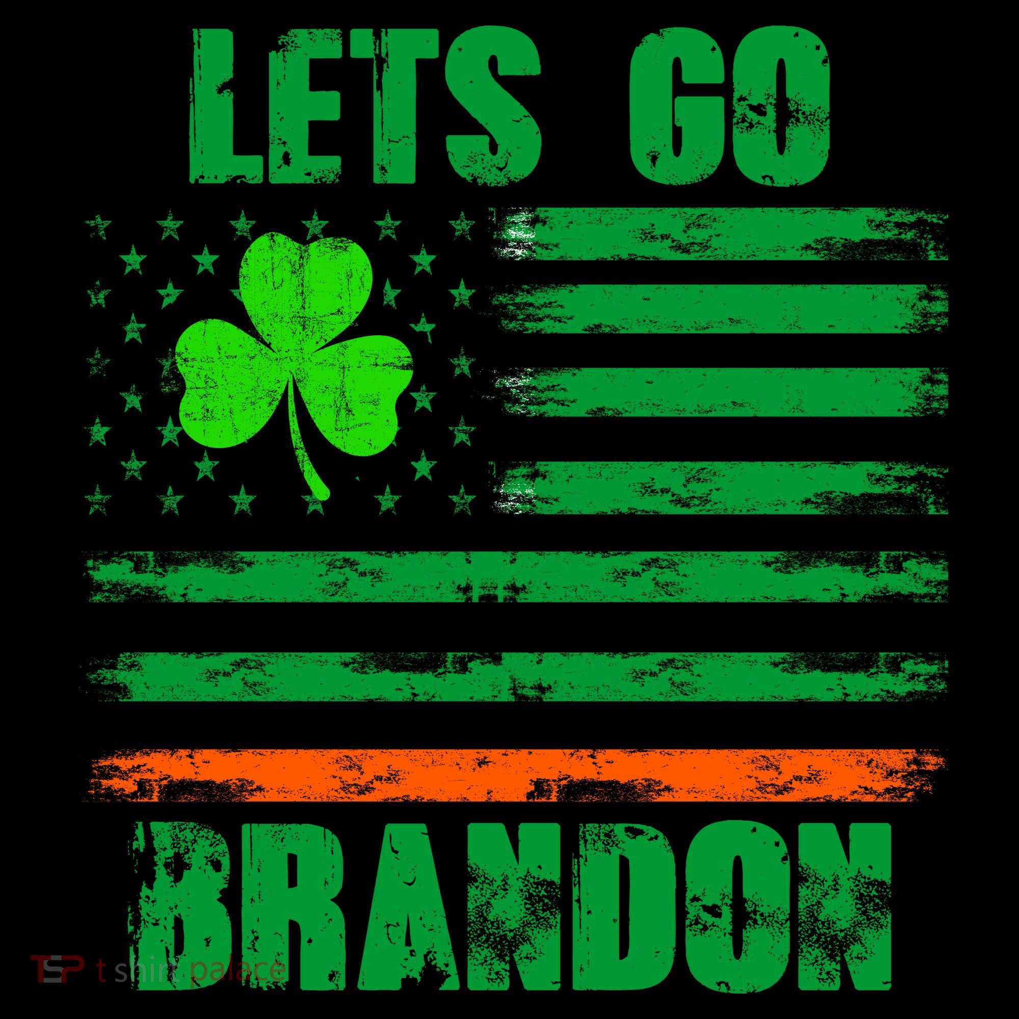 Lets Go Brandon St Patrick's Day Distressed America USA Flag Clover Coffee Mug