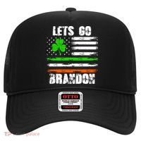 Lets Go Brandon St Patrick's Day Distressed America USA Flag Clover Hat thumb 0