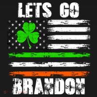Lets Go Brandon St Patrick's Day Distressed America USA Flag Clover Toddler T-Shirt thumb 4