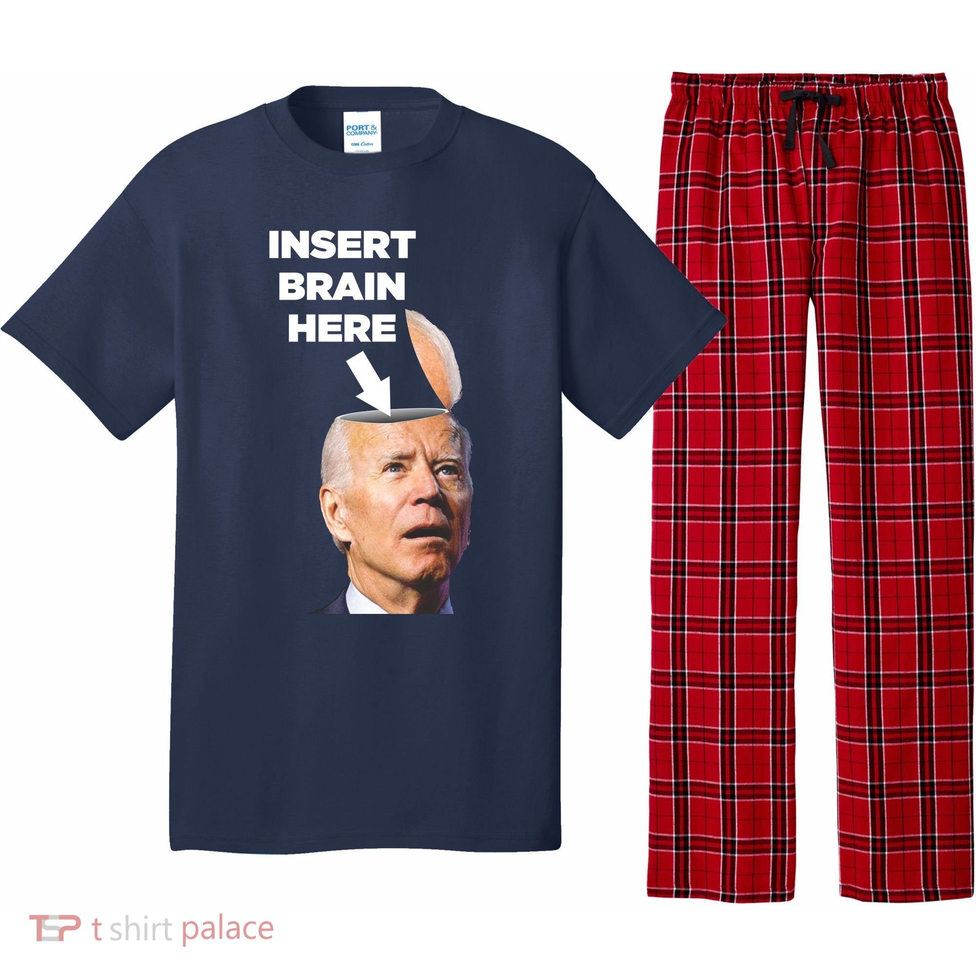 Let's Go Brandon Insert Brain Here Pajama Set
