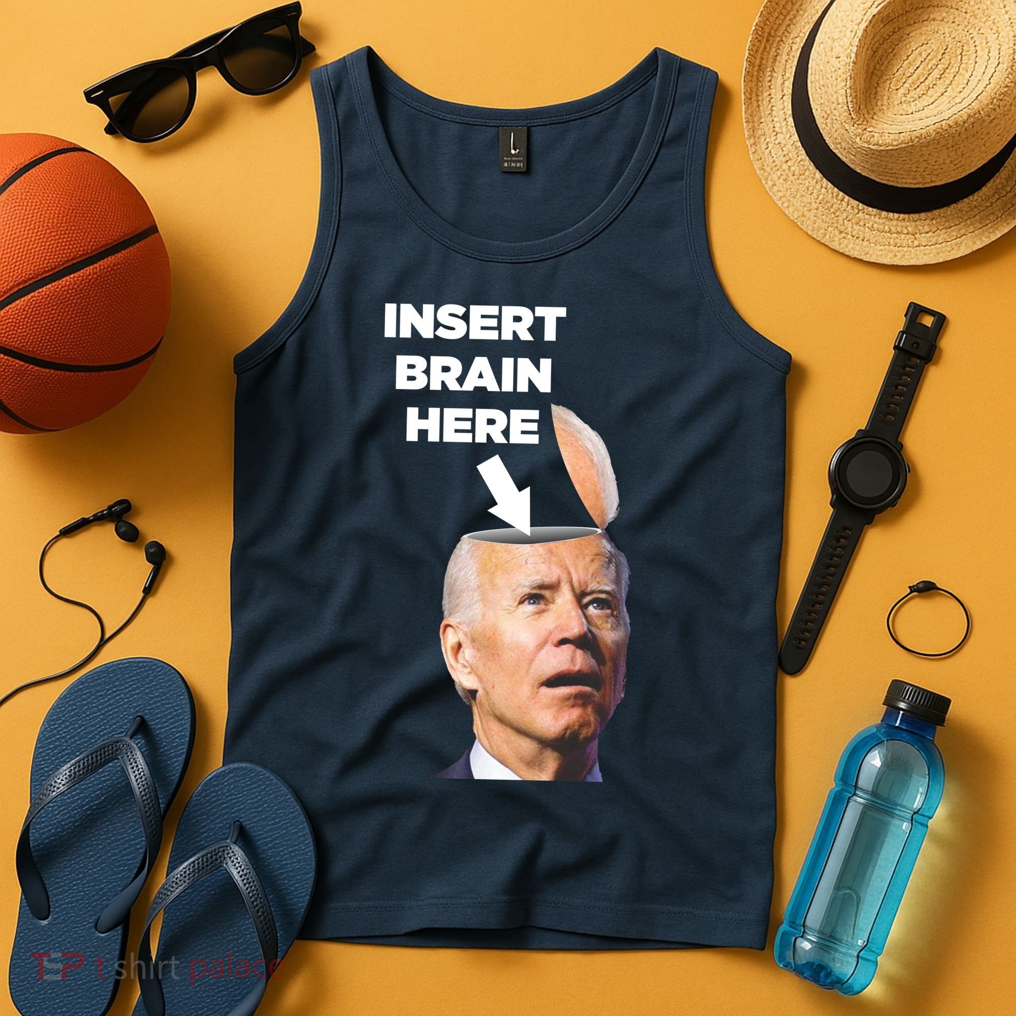 Let's Go Brandon Insert Brain Here Tank Top