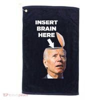 Let's Go Brandon Insert Brain Here Golf Towel thumb 0