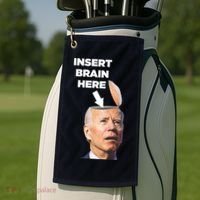 Let's Go Brandon Insert Brain Here Golf Towel thumb 2