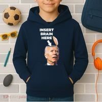 Let's Go Brandon Insert Brain Here Kids Hoodie thumb 2