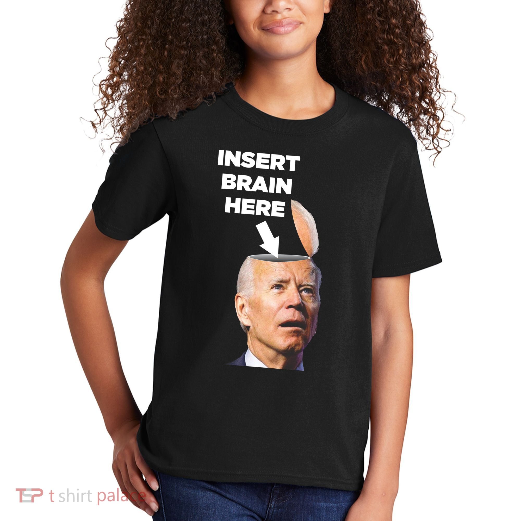 Let's Go Brandon Insert Brain Here Kids T-Shirt