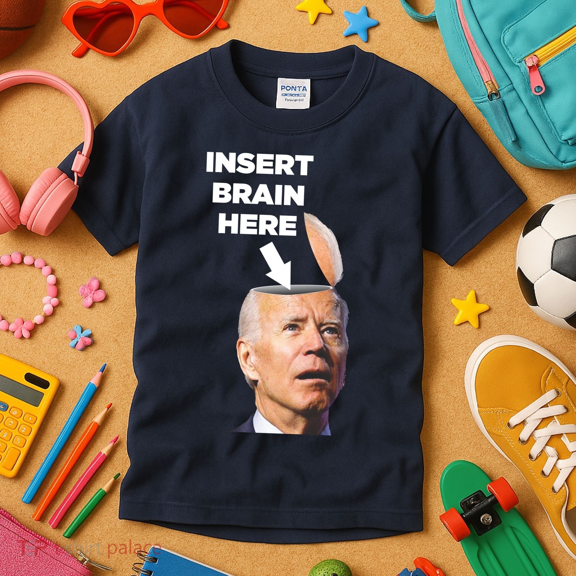 Let's Go Brandon Insert Brain Here Kids T-Shirt