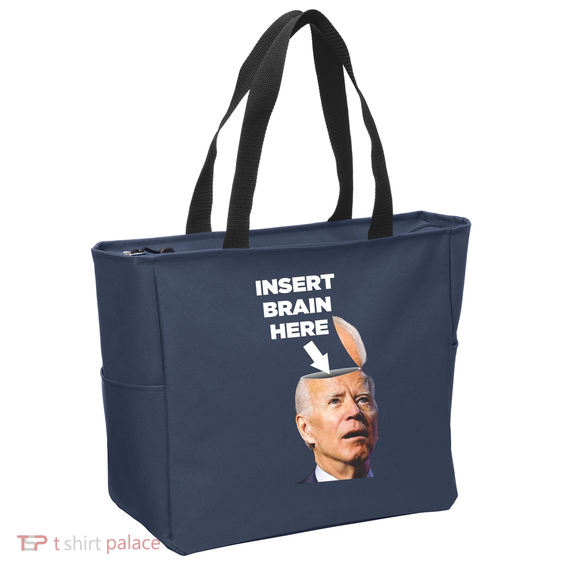 Let's Go Brandon Insert Brain Here Tote Bag