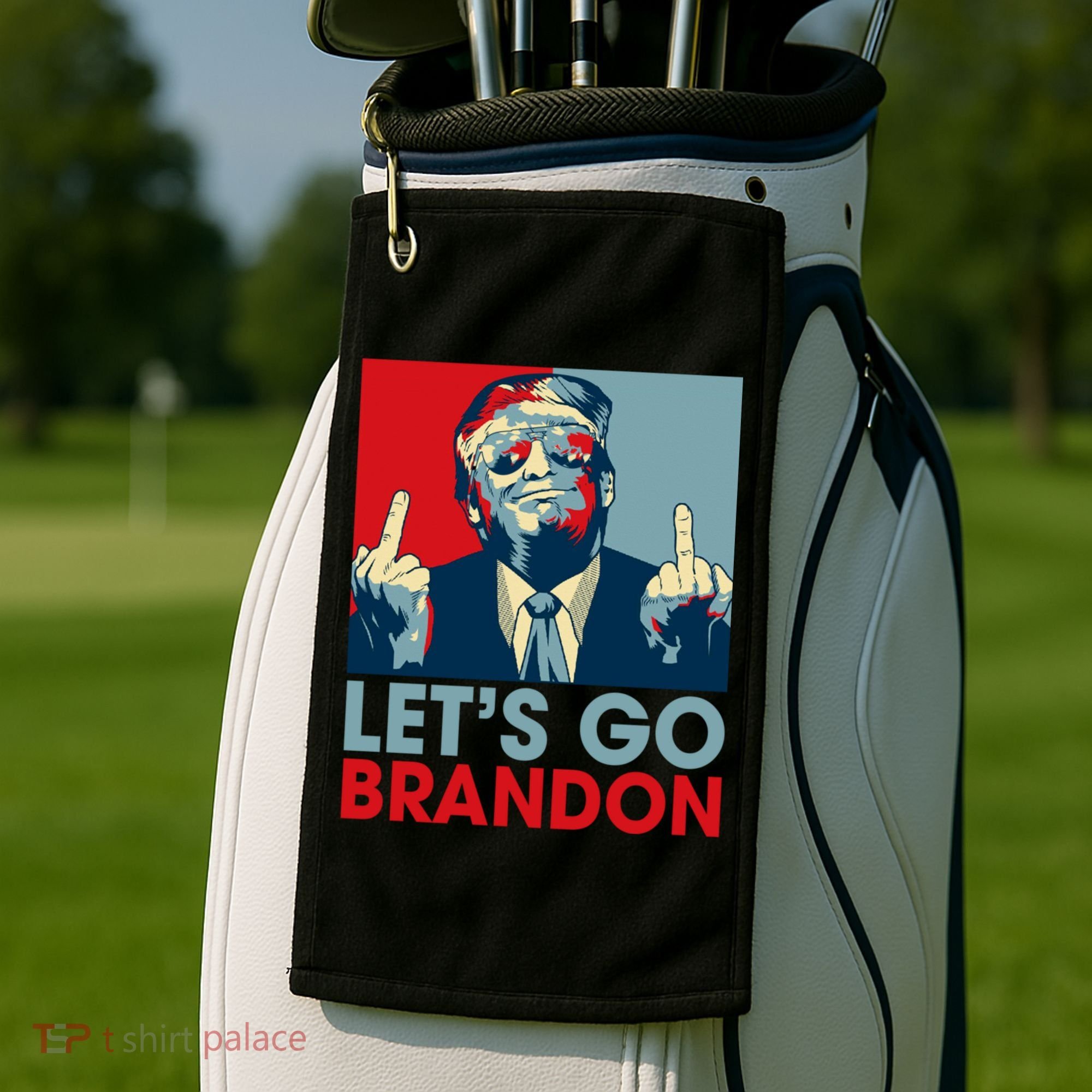 Let's Go Brandon Conservative Anti Liberal Golf Towel