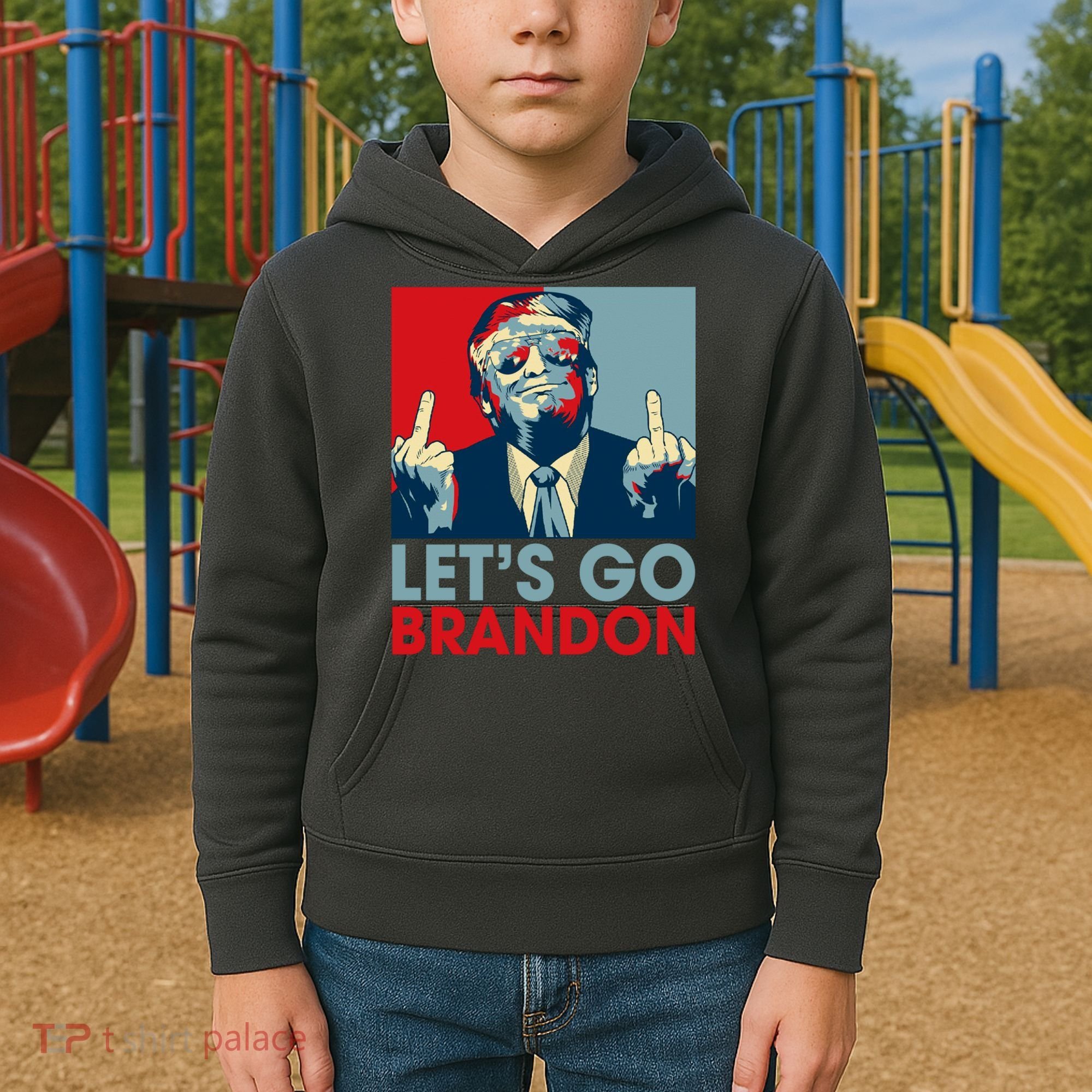 Let's Go Brandon Conservative Anti Liberal Kids Hoodie