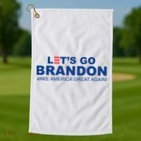 Let's Go Brandon Make American Great Again Golf Towel thumb 1