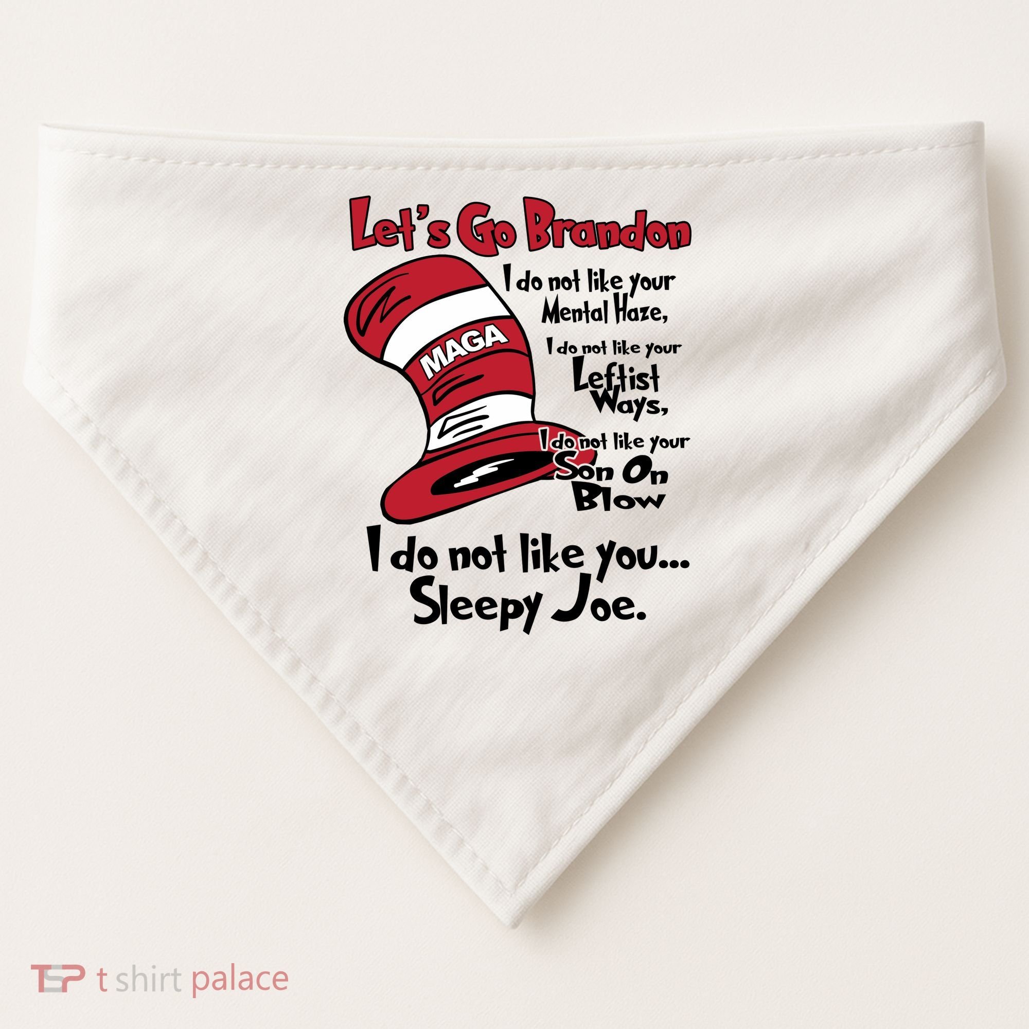 Lets Go Brandon Funny Maga USA-Made Doggie Bandana