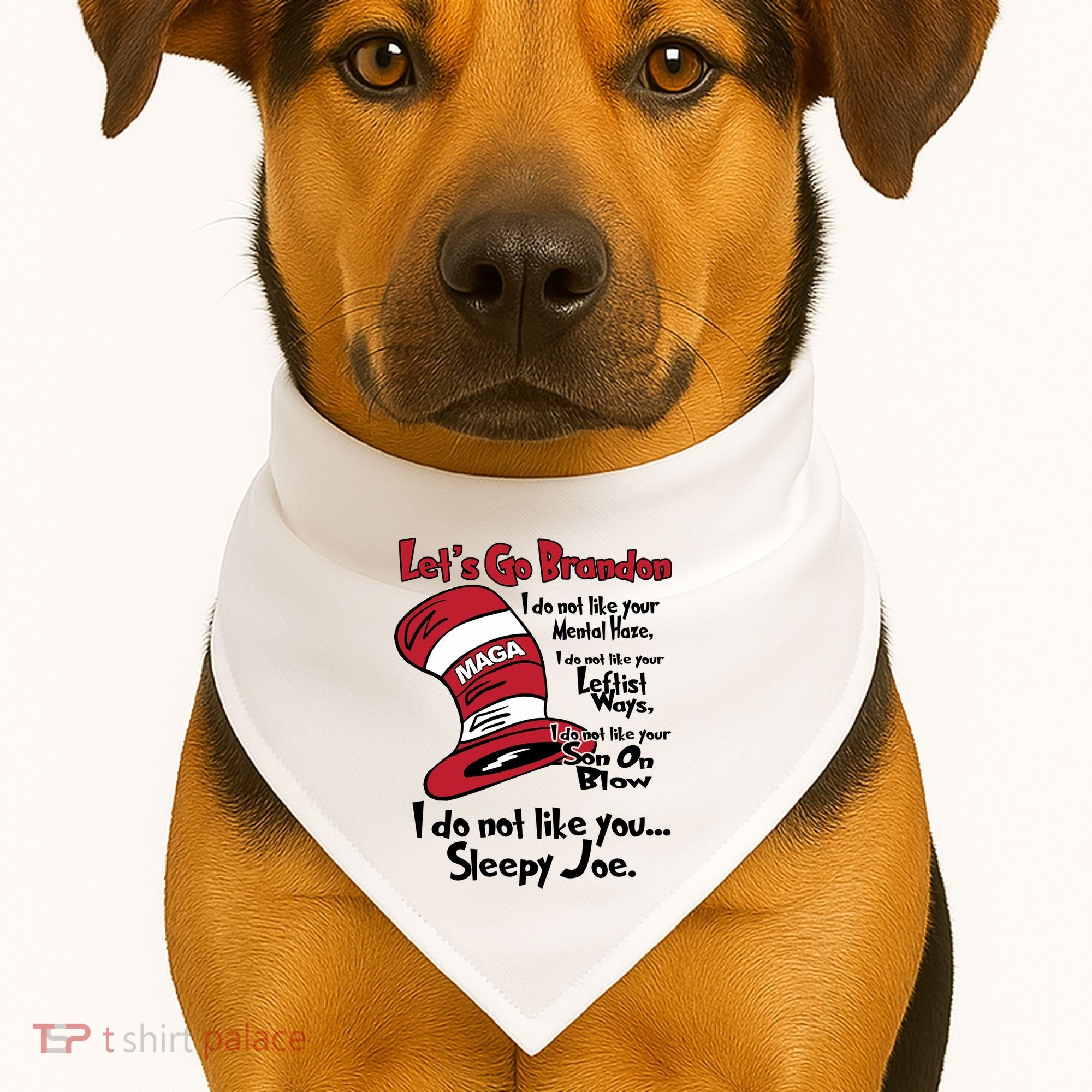 Lets Go Brandon Funny Maga USA-Made Doggie Bandana