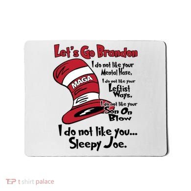 Lets Go Brandon Funny Maga Mousepad