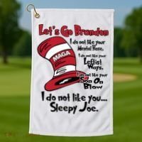Lets Go Brandon Funny Maga Golf Towel thumb 1