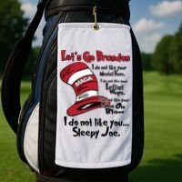 Lets Go Brandon Funny Maga Golf Towel thumb 2