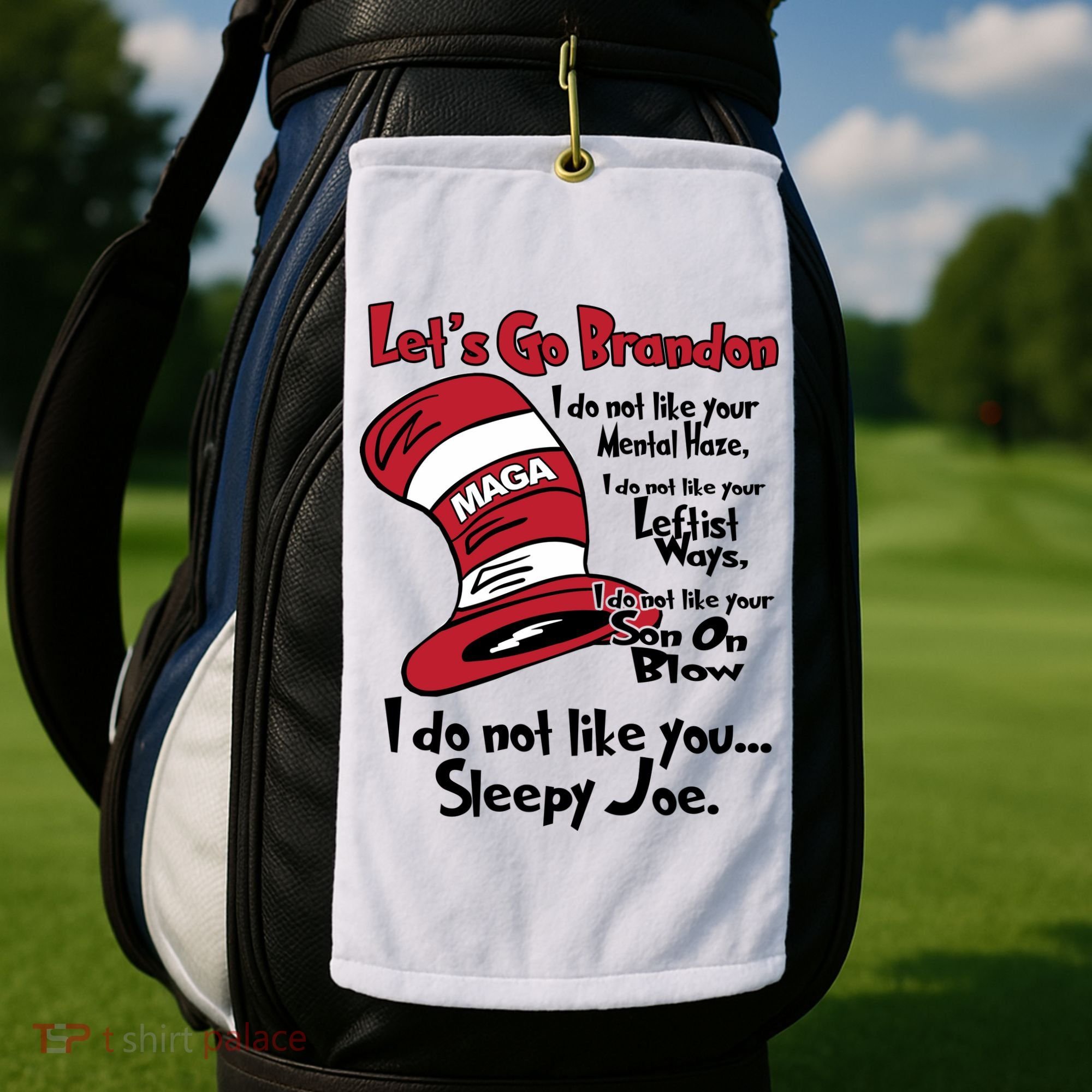 Lets Go Brandon Funny Maga Golf Towel