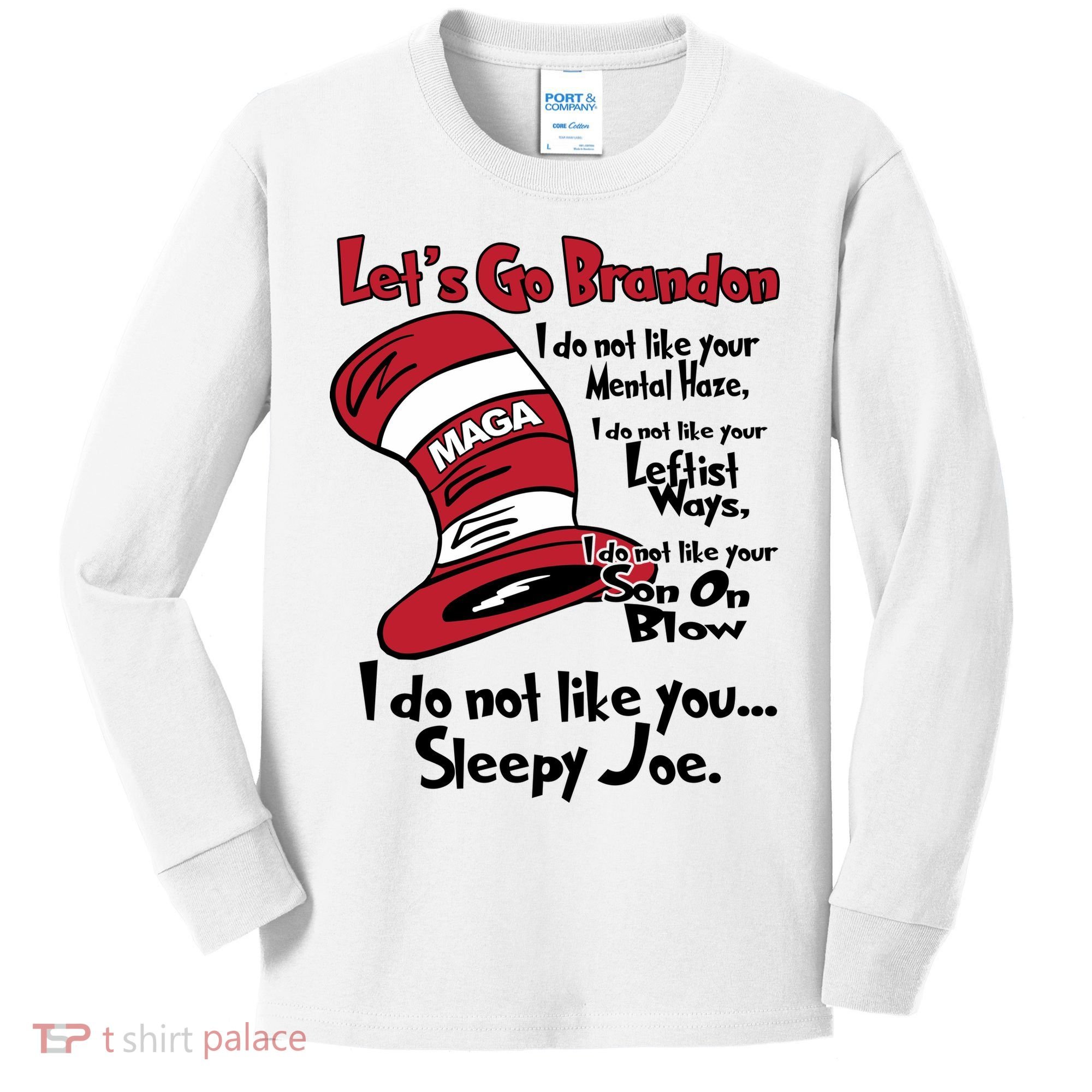 Lets Go Brandon Funny Maga Kids Long Sleeve Shirt