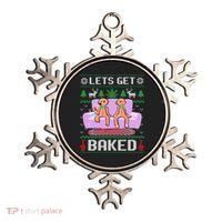 Let's Get Baked Gingerbread Man Ugly Christmas Marijuana Ornament thumb 0